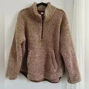 Old Navy Relaxed Cozy Sherpa Half-Zip Sweatshirt